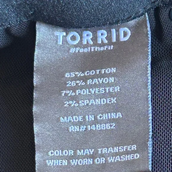 TORRID Bombshell Flare Leg Premium Stretch Black Jeans Size 14S - Picture 11 of 13